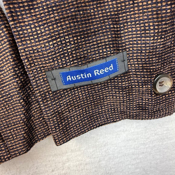 Austin Reed Women 16 Blazer Jacket Brown Textured Button Long Sleeve Size 16‎ - Picture 5 of 10